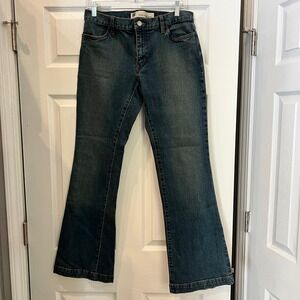 Gap Long and Lean Flare Jeans Denim Cotton Spandex Blue Y2K 8R Retro Boho